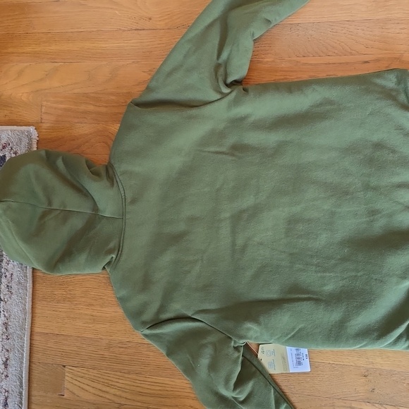 THEREABOUTS BOYS GREEN AND WHITE HOODED COAT JACKET FAUX FUR SIZE MEDIUM 10/12 - Picture 9 of 9